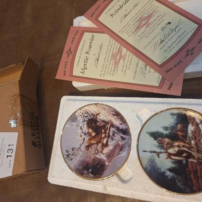 Mystic warrior mini plates by Chuck Ren from Franklin mint- certificates included see photos for specifics- multiple listings, different...