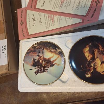 Mystic warrior mini plates by Chuck Ren from Franklin mint- certificates included see photos for specifics- multiple listings, different...