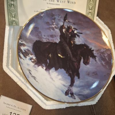 Spirit of the West wind by Hermon Adams- decorative plate