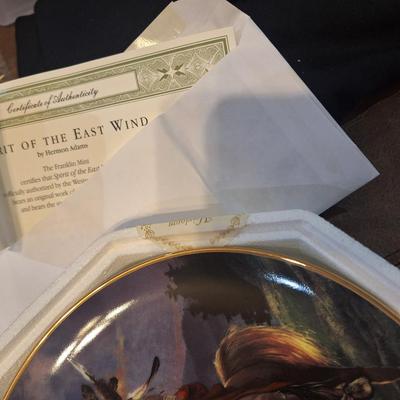 Spirit of the West wind by Hermon Adams- decorative plate
