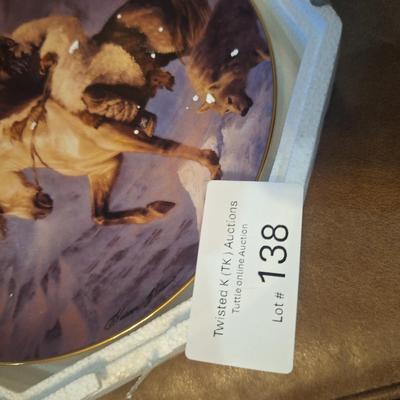 Spirit of the North wind by Hermon Adams decorative plate from franklin mint