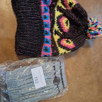 winter hat and boot socks