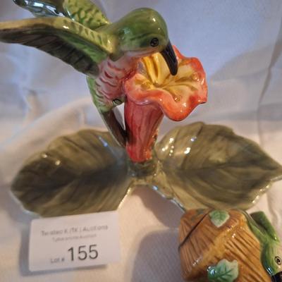 Hummingbird salt and pepper shakers