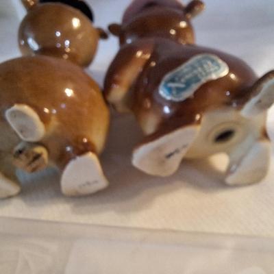 walking Hippo salt and pepper shakers- holding hands