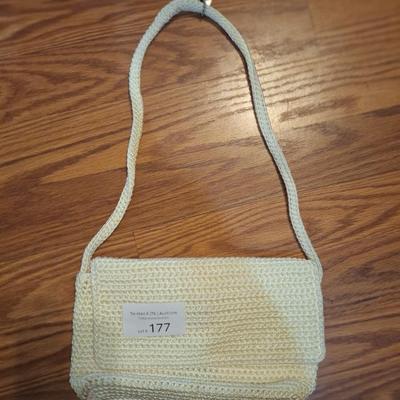 ivory mesh small clutch purse with shoulder strap