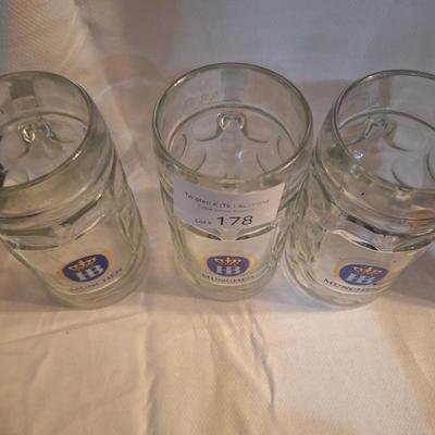 Hofbrauhaus Munchen glass beer mugs