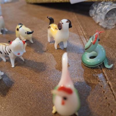 blown glass animals from Chinese zodiac the ox is damaged
