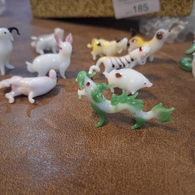 blown glass animals from Chinese zodiac the ox is damaged
