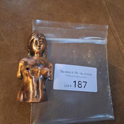 copper lighter of naked woman
