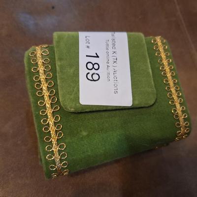 vintage playing cards in felt case- new old stock cards unopened