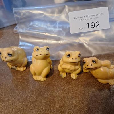 frog figurines, larger than a miniatures but still small