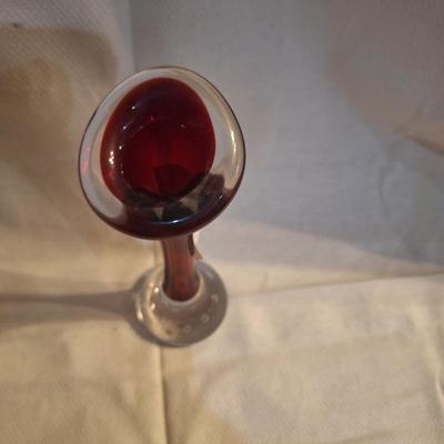 blown glass bud vase