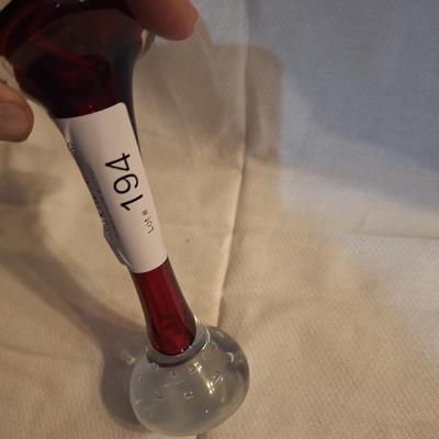 blown glass bud vase