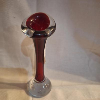 blown glass bud vase