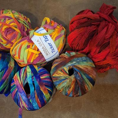yarn bundle - mostly ribbon yarn
