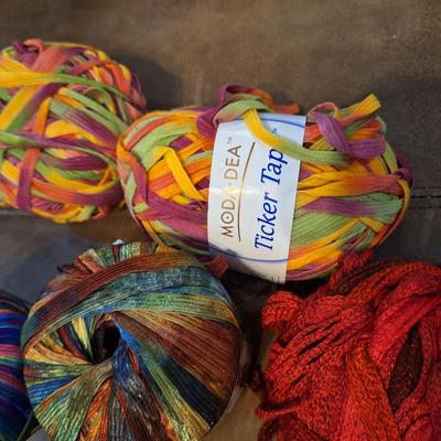 yarn bundle - mostly ribbon yarn