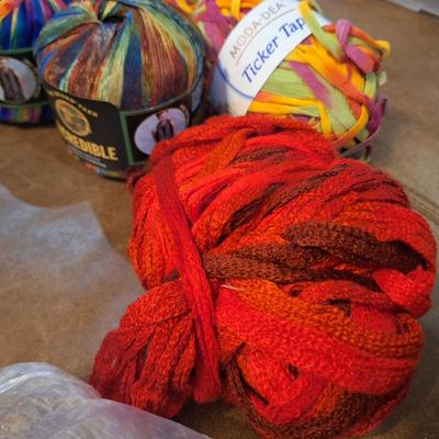 yarn bundle - mostly ribbon yarn