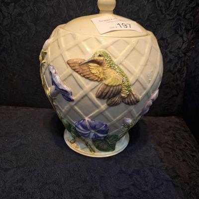 hummingbird cookie jar