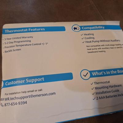 Emerson programable thermostat new in package