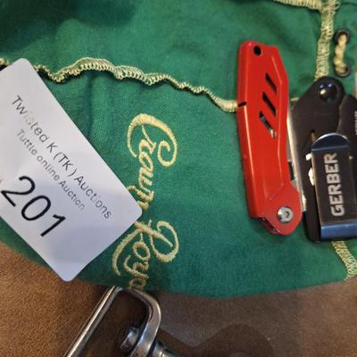 box knives, key ring and other items