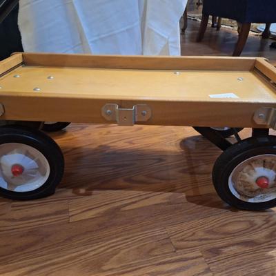 small wooden wagon