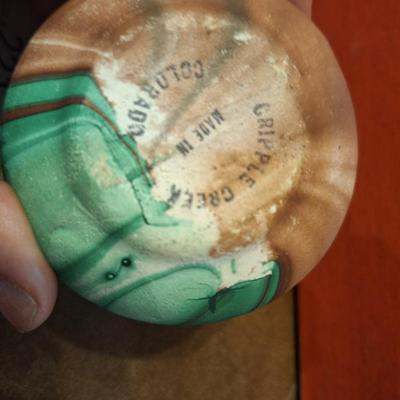small pottery jar made in cripple creek Colorado
