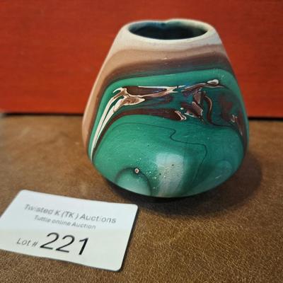 small pottery jar made in cripple creek Colorado