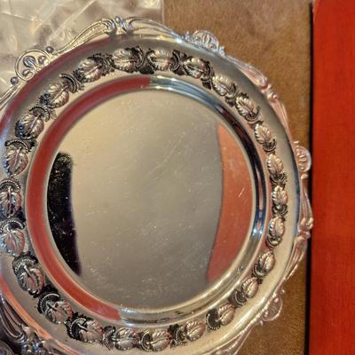 glass and silverplate sugar bowl
