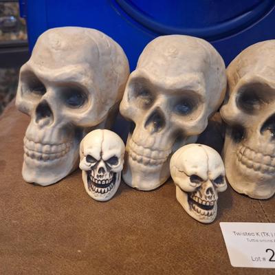 Halloween décor- fake skulls