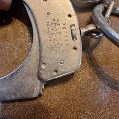 handcuffs and leg cufs with chain, NO keys