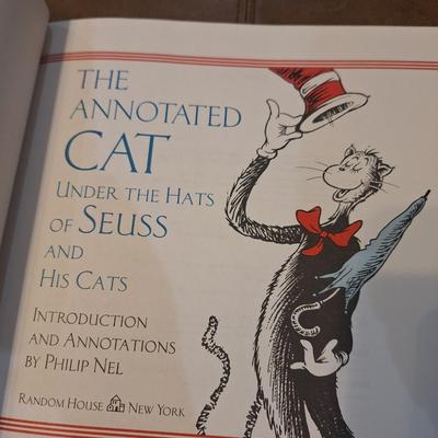the annotated cat under the hats of Suess and his cats