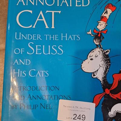 the annotated cat under the hats of Suess and his cats