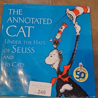 the annotated cat under the hats of Suess and his cats