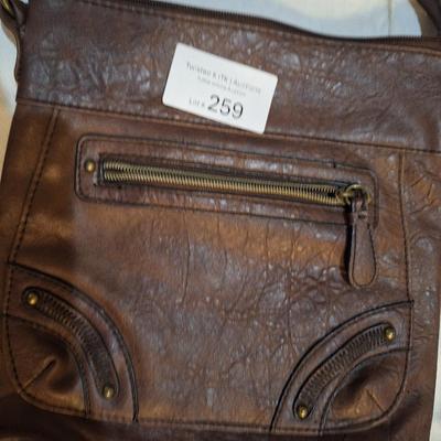 brown cross body handbag