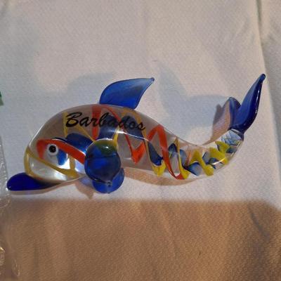 blown glass dolphin- souvenir