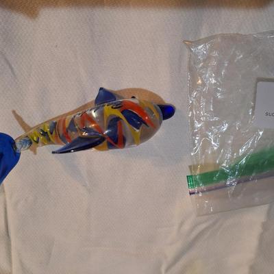 blown glass dolphin- souvenir