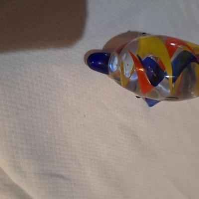 blown glass dolphin- souvenir