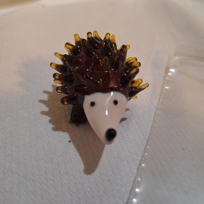 miniature blown glass porcupine