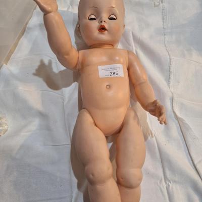 large vintage baby doll with eyes that open and close