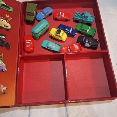 Disney cars story book with toy cars, no mat