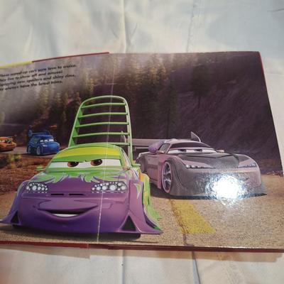 Disney cars story book with toy cars, no mat