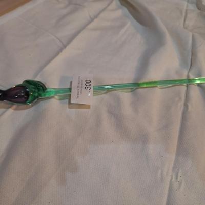 blown glass purple rose
