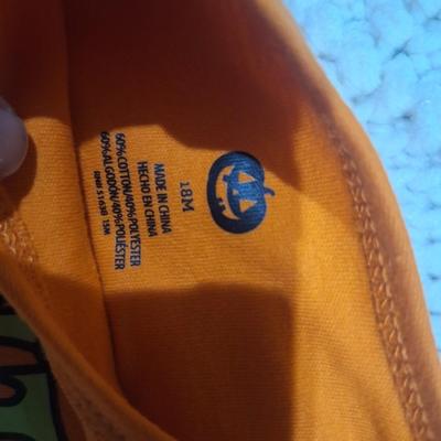 18M Orange halloween onesie "Don't scare me"