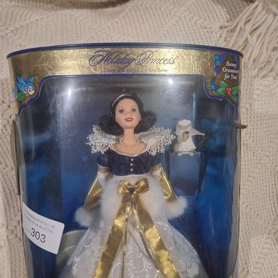 Snow white barbie doll in box