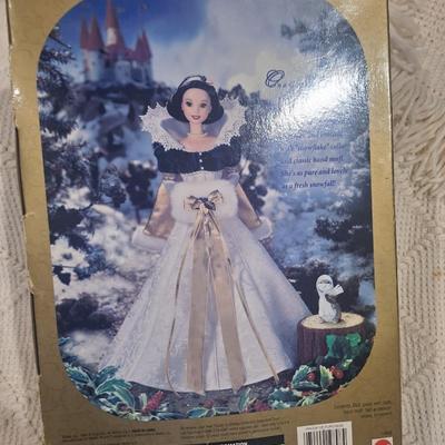 Snow white barbie doll in box