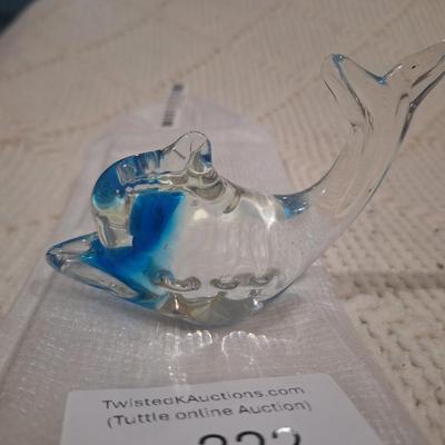 Blown glass dolphin