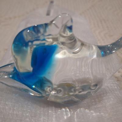 Blown glass dolphin
