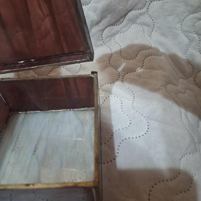 slag glass box- damaged hinged