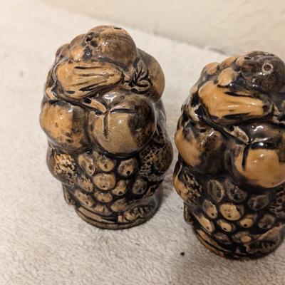 Flower and fruit salt and pepper shaker