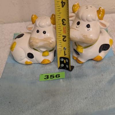 Cow salt and pepper shakers- ceramic